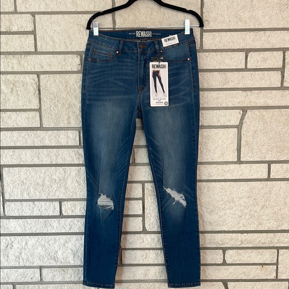 Rewash Distressed Blue Jeans
